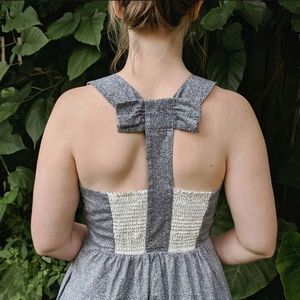 Maia c. 2000s Y2K Ditsy Floral Bow Back Dress